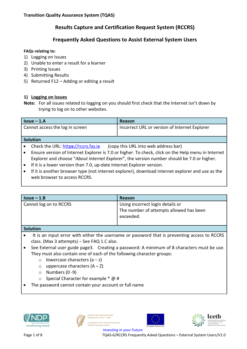 Results Capture and Certification Request System (RCCRS)