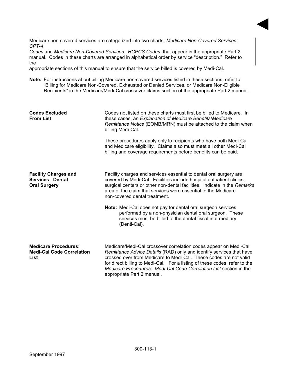 Medicare Non-Covered Services: Charts Introduction (Medi Non Cha)