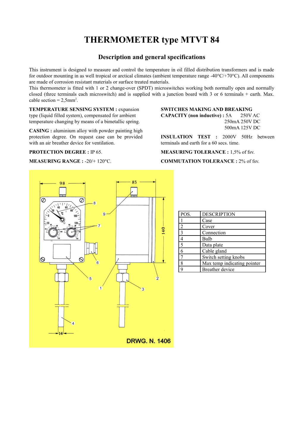 Description and General Specifications