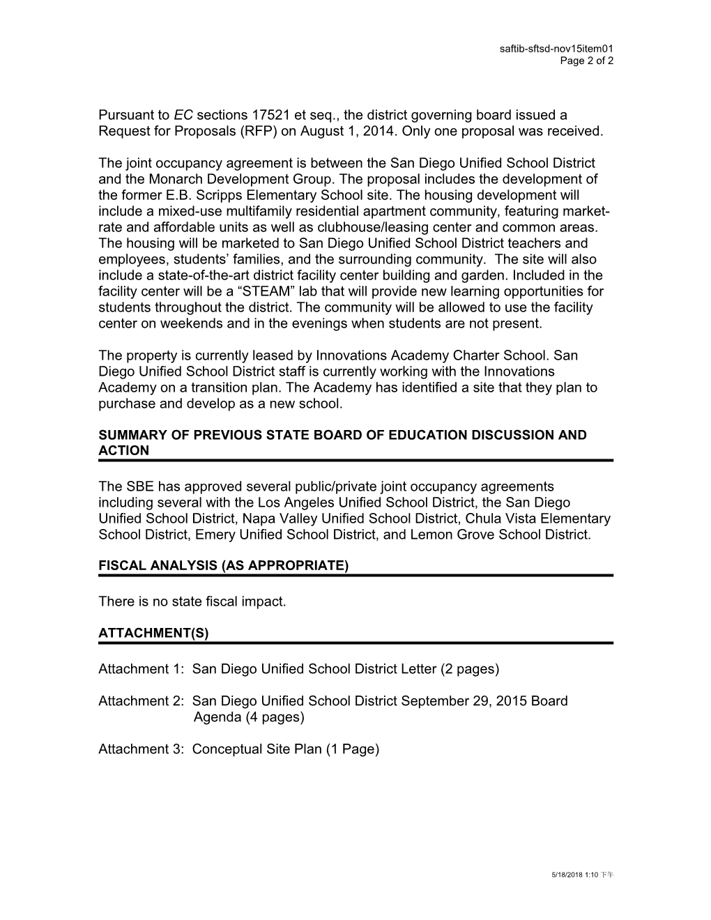 November 2015 Agenda Item 13 - Meeting Agendas (CA State Board of Education)