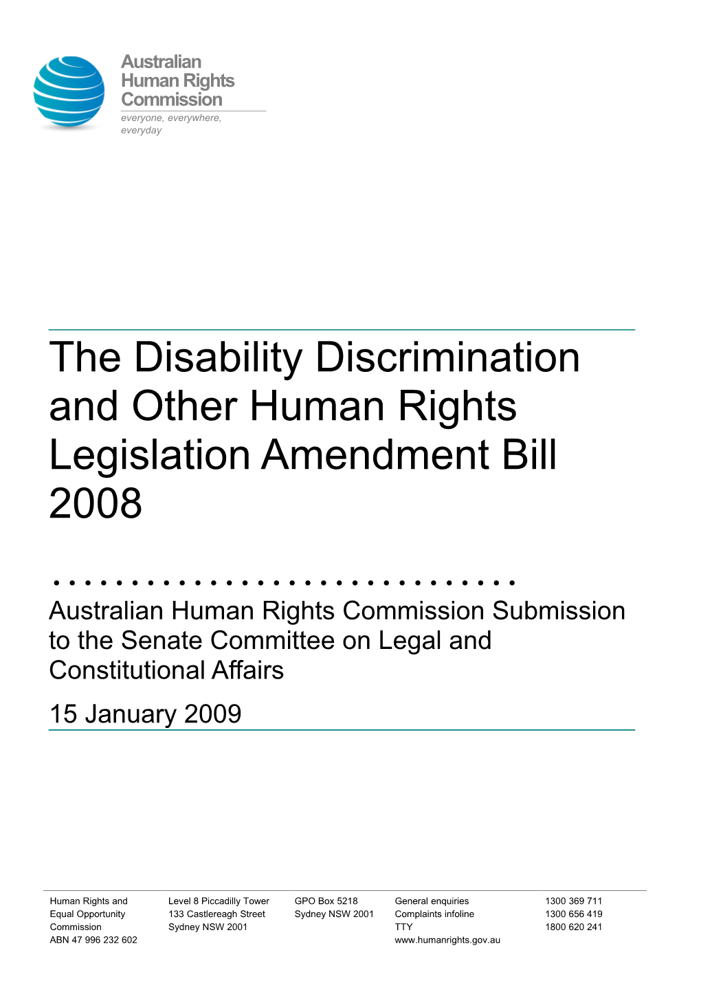 Australian Human Rights Commission s16