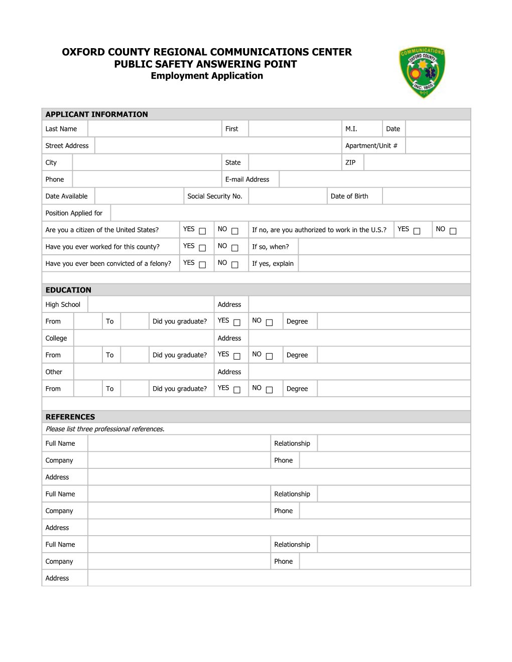 Employment Application (2-Pp.) s3