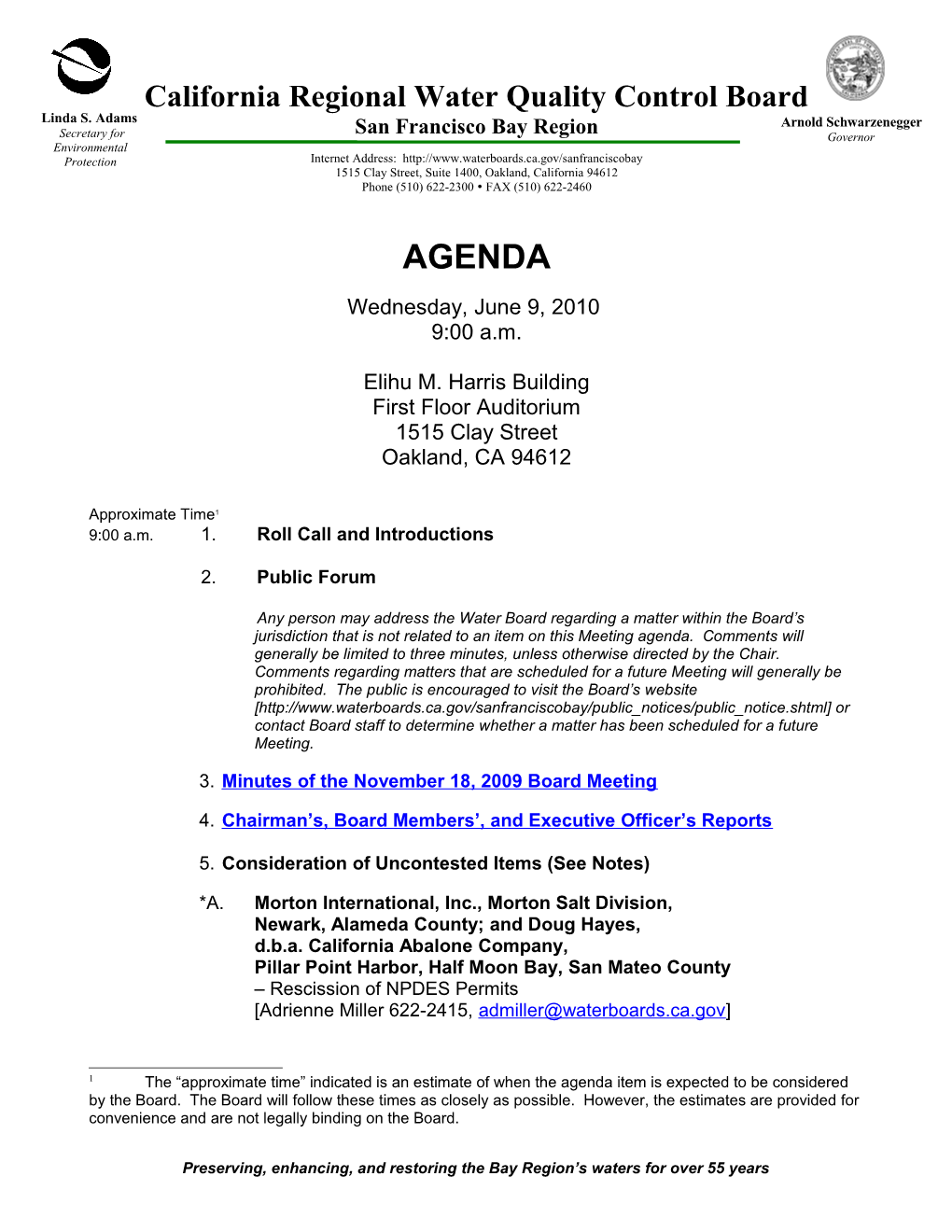 California Regional Water Quality Control Board s11