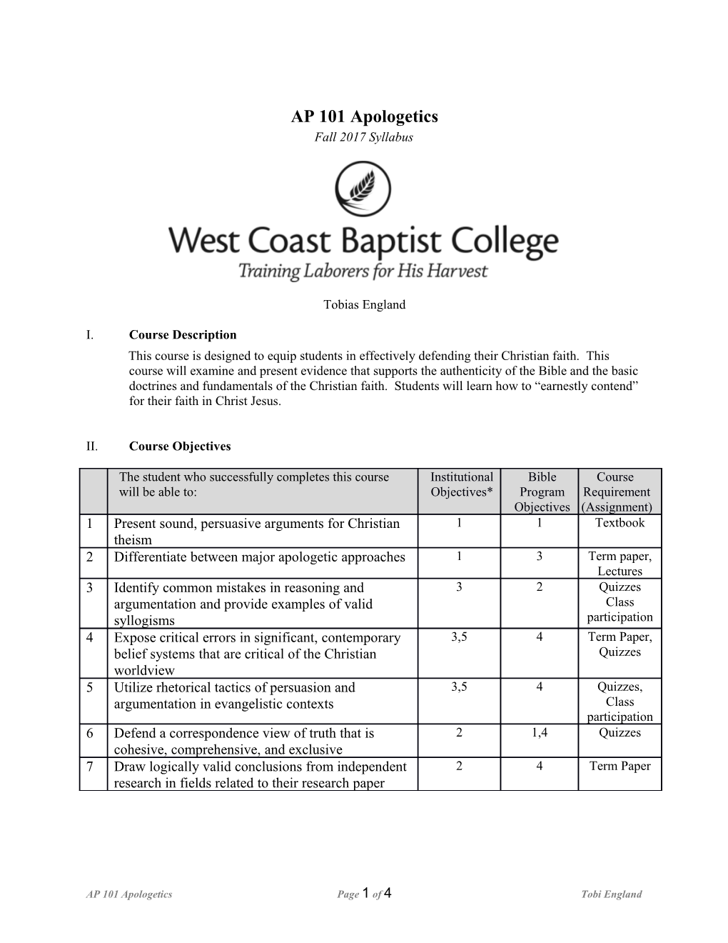 Fall 2017 Syllabus