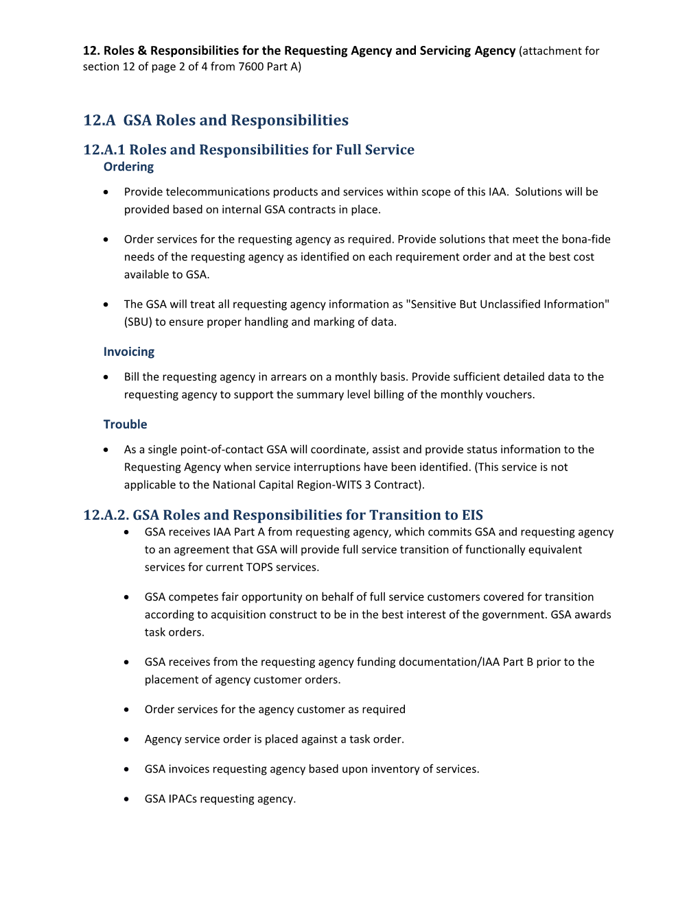 12.A GSA Roles and Responsibilities