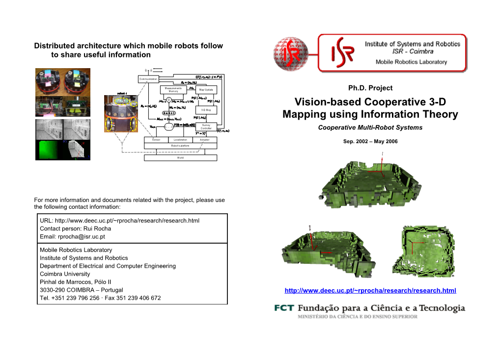 Vision-Based Cooperative 3-D Mapping Using Information Theory - Cooperative Multi-Robot Systems