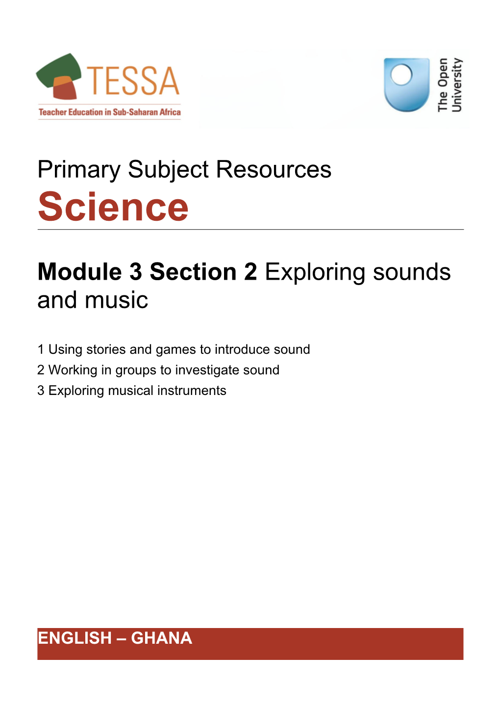 Module 3: Science - Energy and Movement