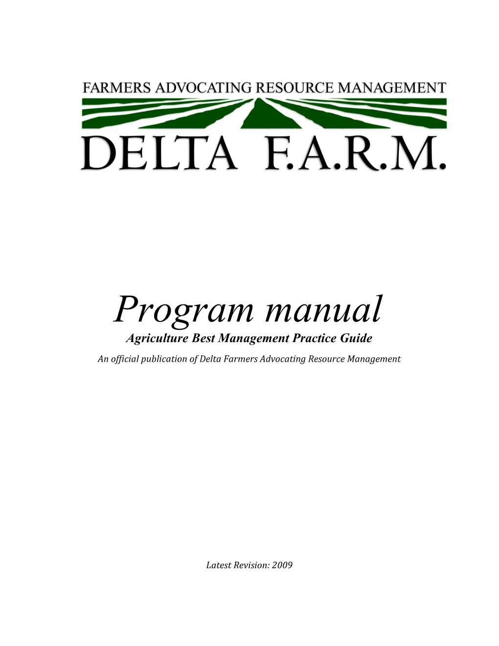 Agriculture Best Management Practice Guide