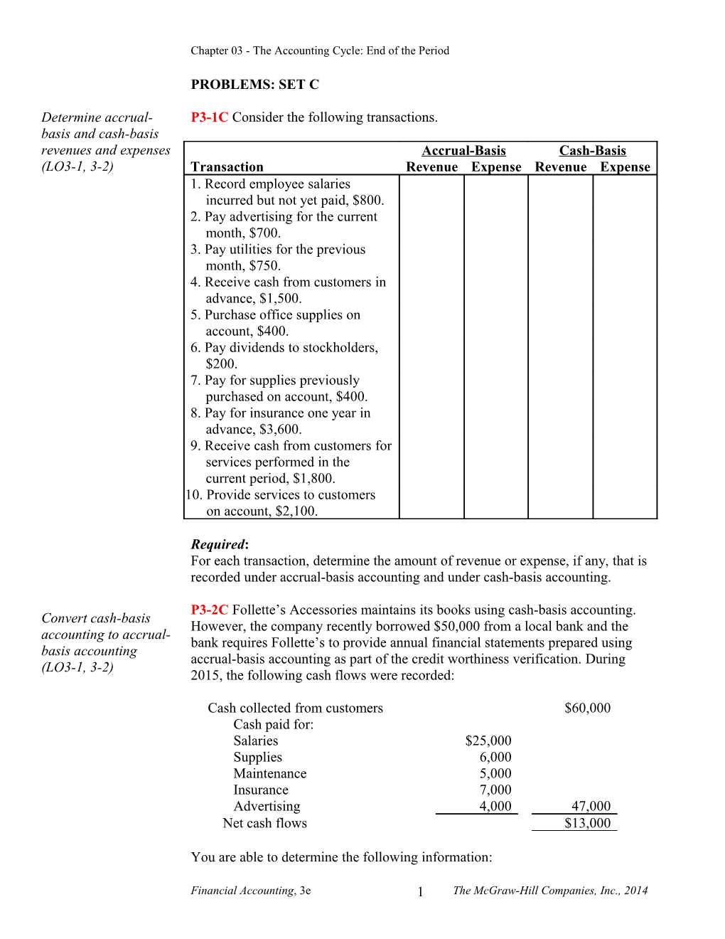 Chapter 03 - the Accounting Cycle: End of the Period