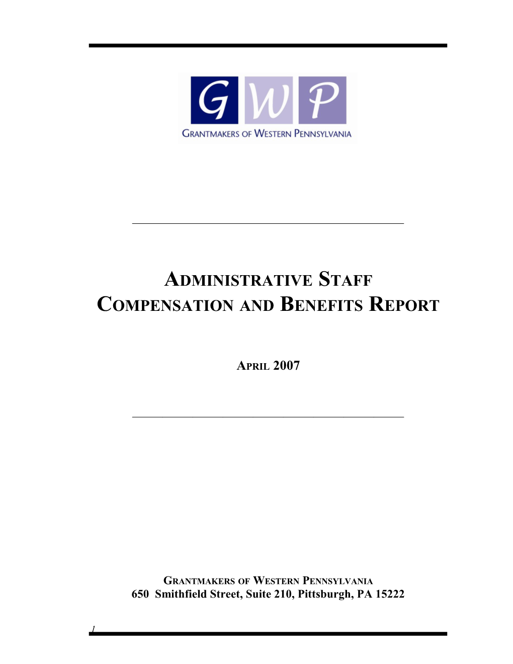 Compensation and Benefits Report