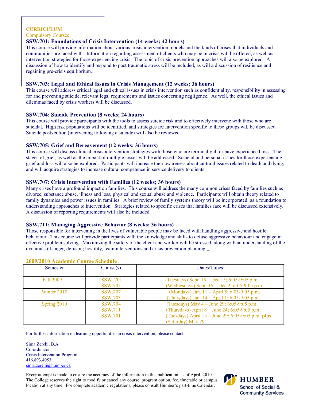 Academic Admission Requirements 2003/2004