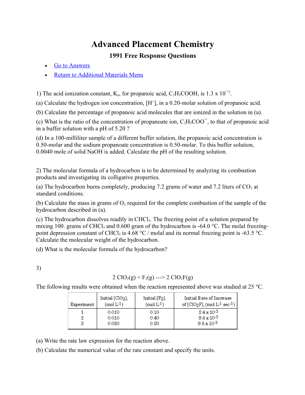 Advanced Placement Chemistry s2