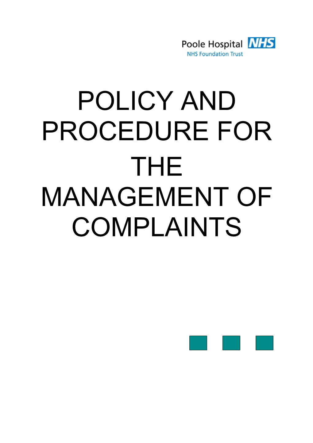Policy and Procedure for The