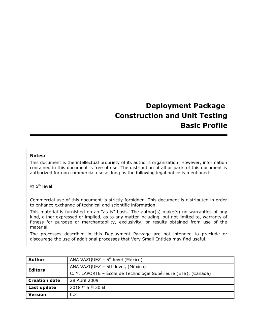 Deployment Package Title