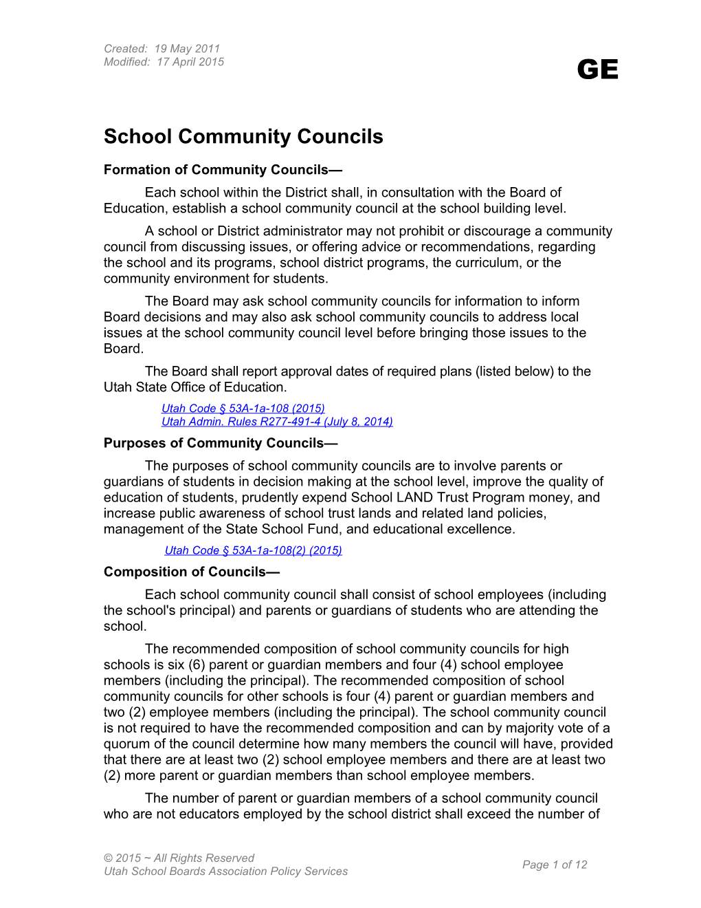 School Community Councils