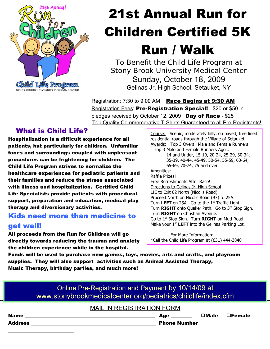 18Th Annual Run for Children