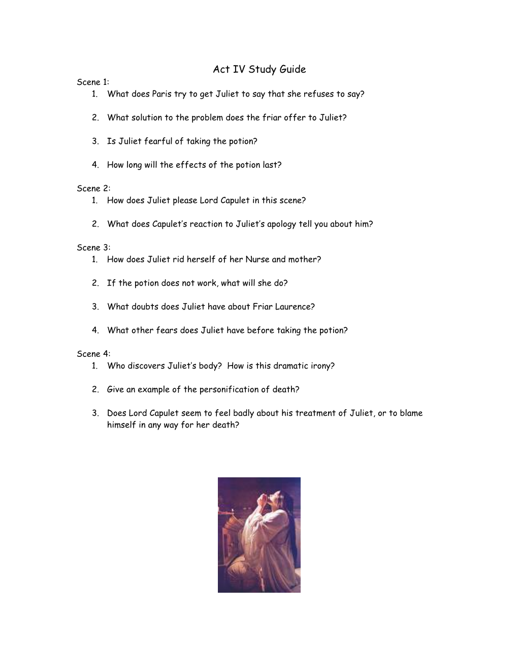 Act IV Study Guide