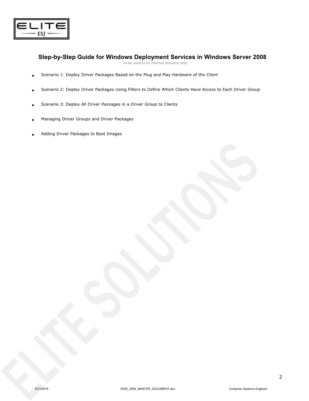 Step-By-Step Guide for Windows Deployment Services in Windows Server 2008
