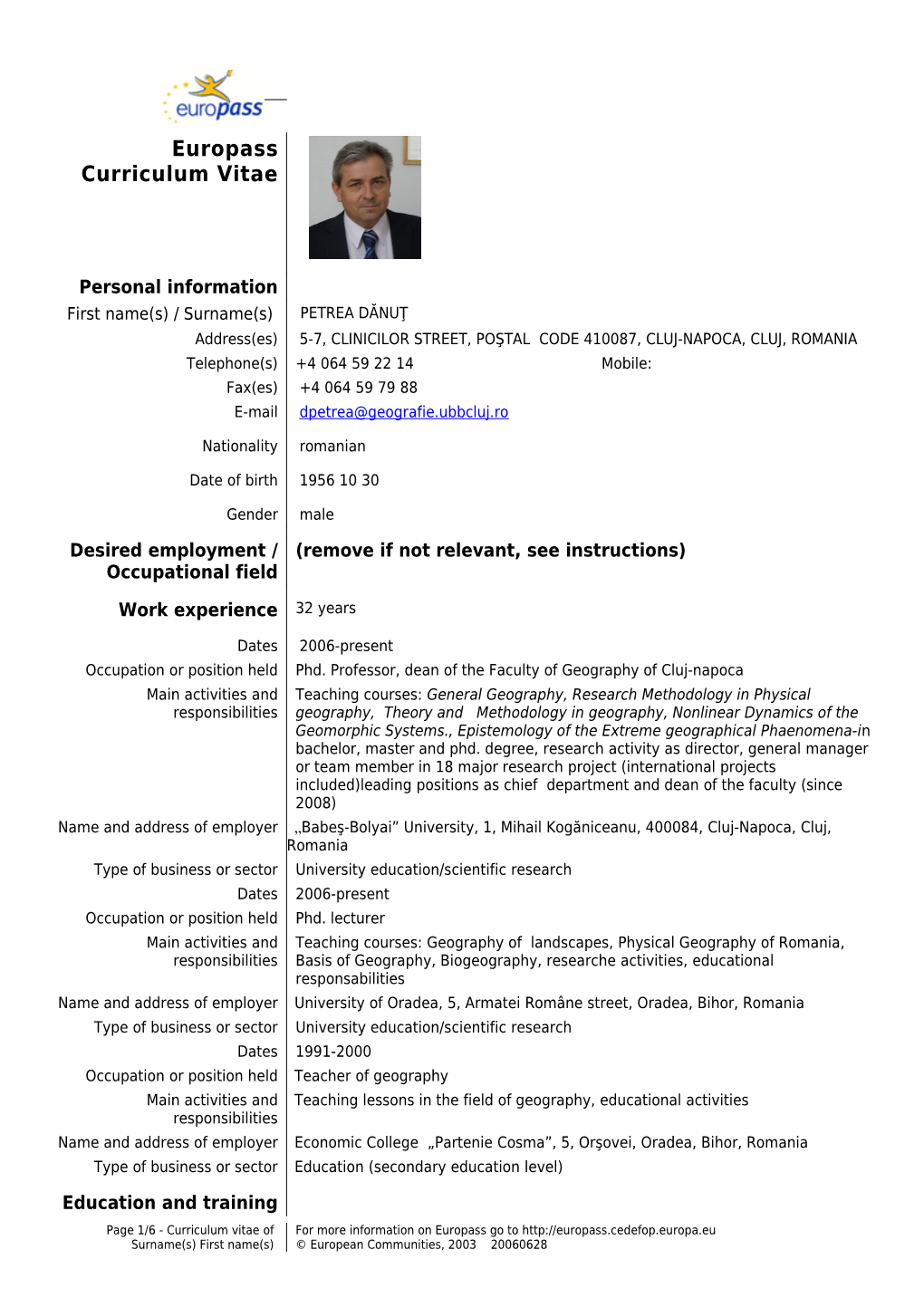 Europass Curriculum Vitae s7