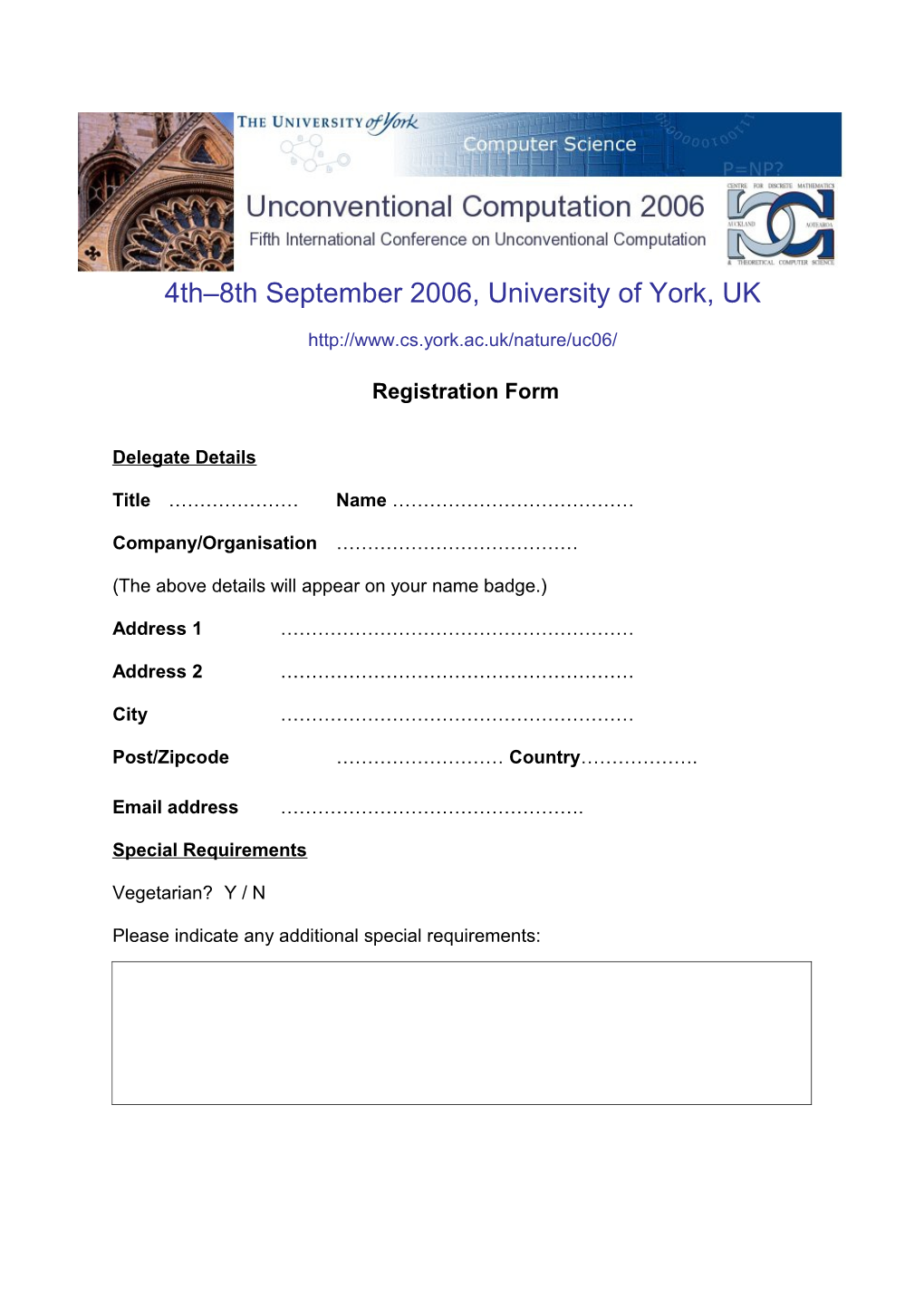 Registration Form s13