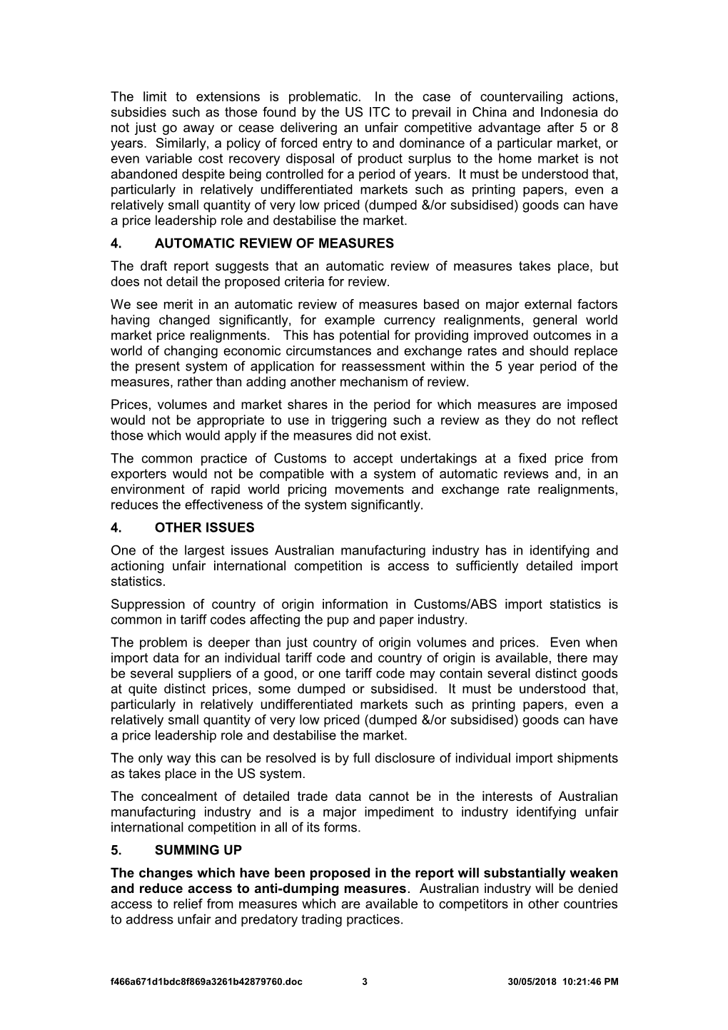 Comment 7 - Australian Paper - Attachment 2: Cooments on Pc Report 48 on Australia's