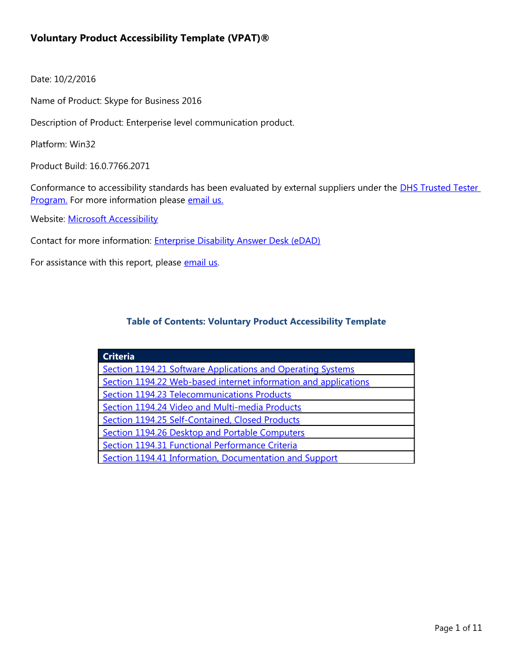 Voluntary Product Accessibility Template (VPAT) s4