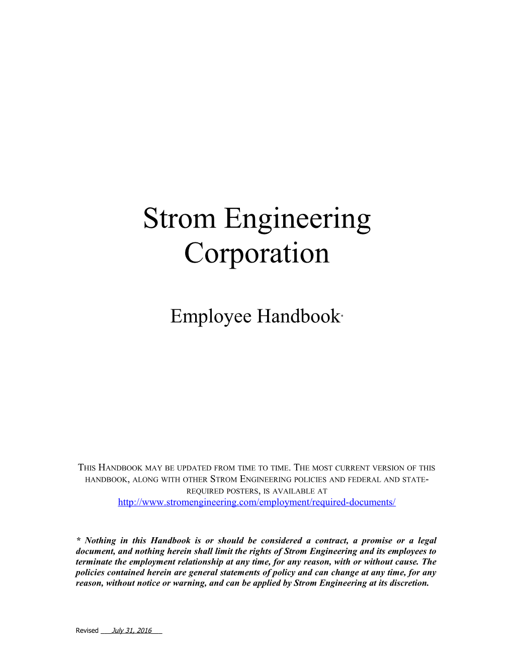 Strom Engineering Corporation