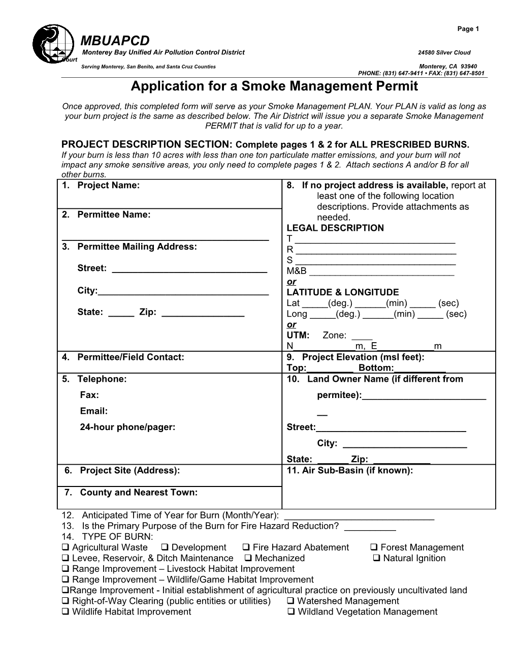 Smoke Management Plan