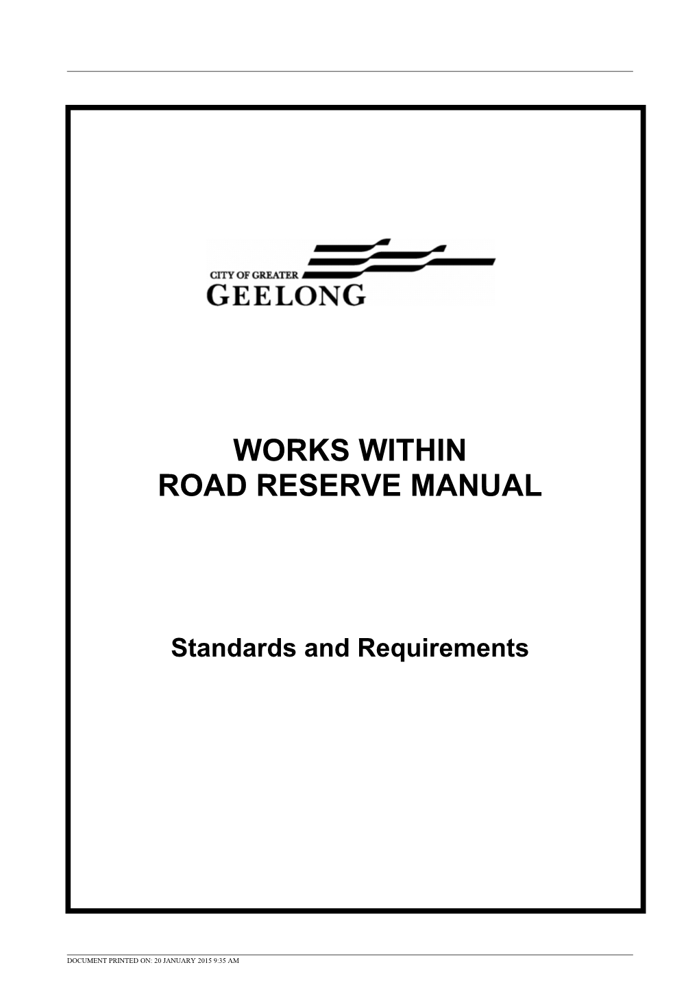 Road Reserve Manual