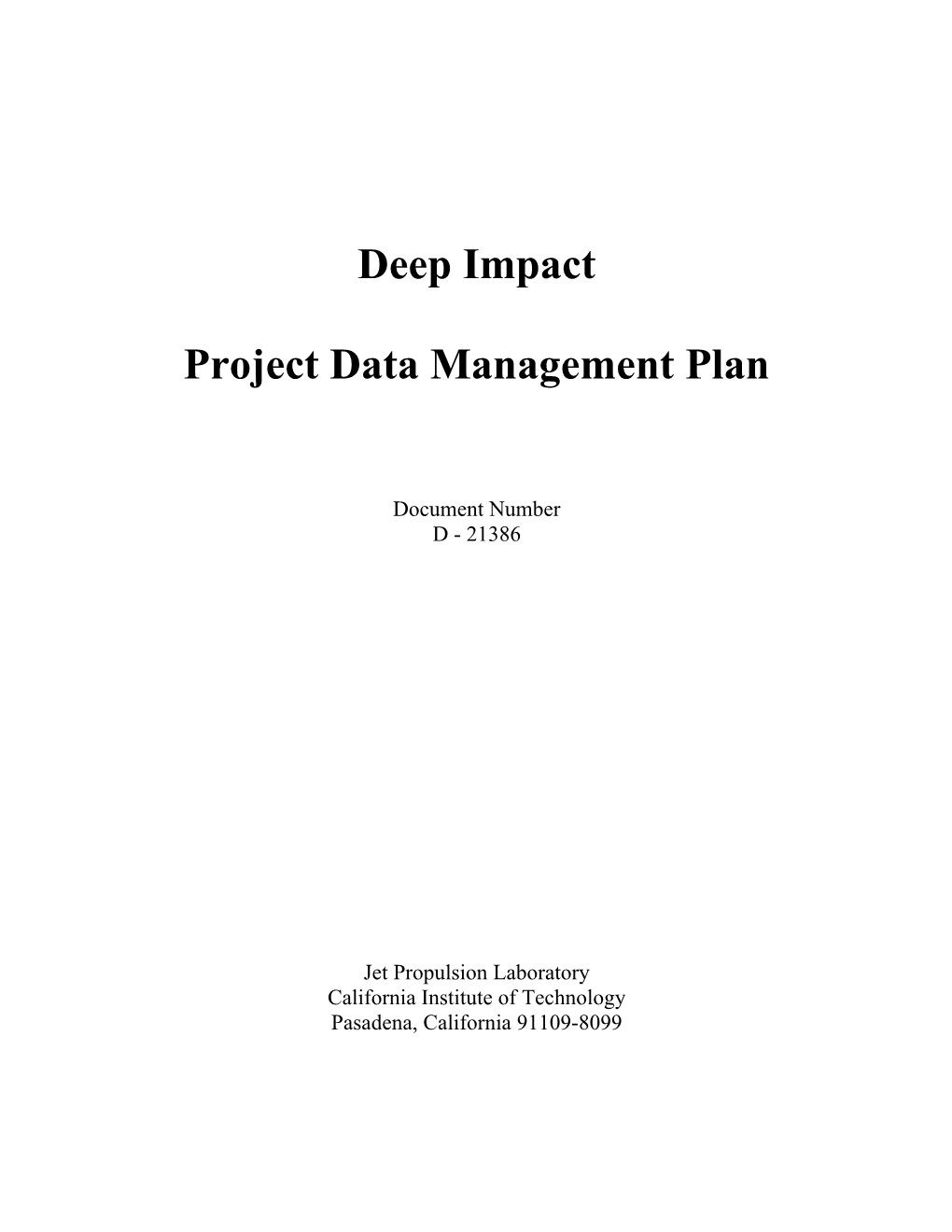 Deep Impact Project
