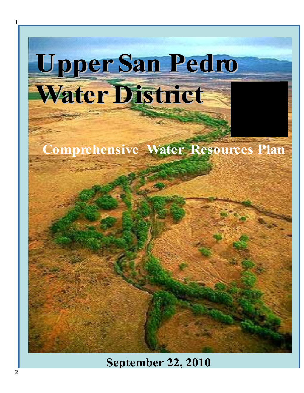 Comprehensive Water Resources Plan