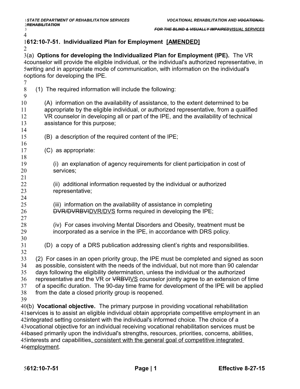 Individualized Plan for Employment