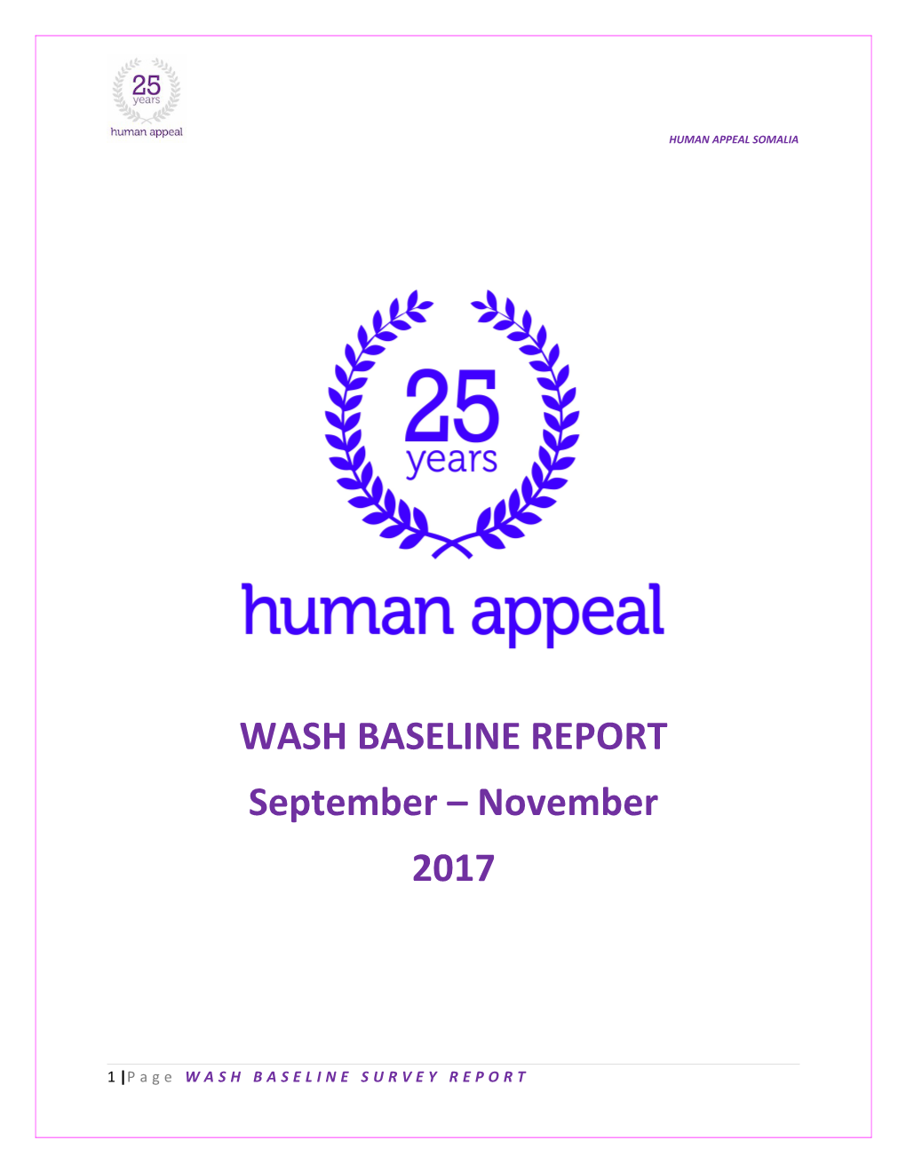 Wash Baseline Report