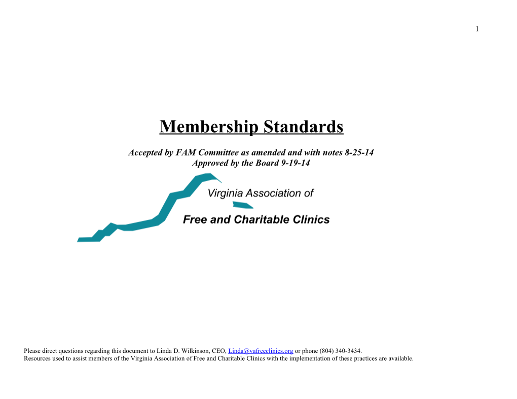 Nonprofit Standards (Adapted from the OANO Standards)