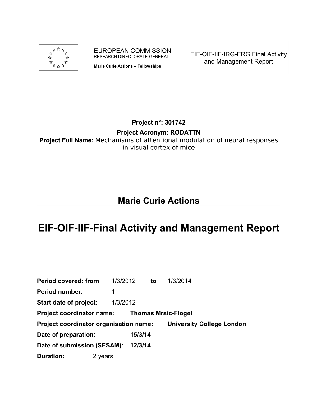 EIF-OIF-IIF-Final Activity and Management Report