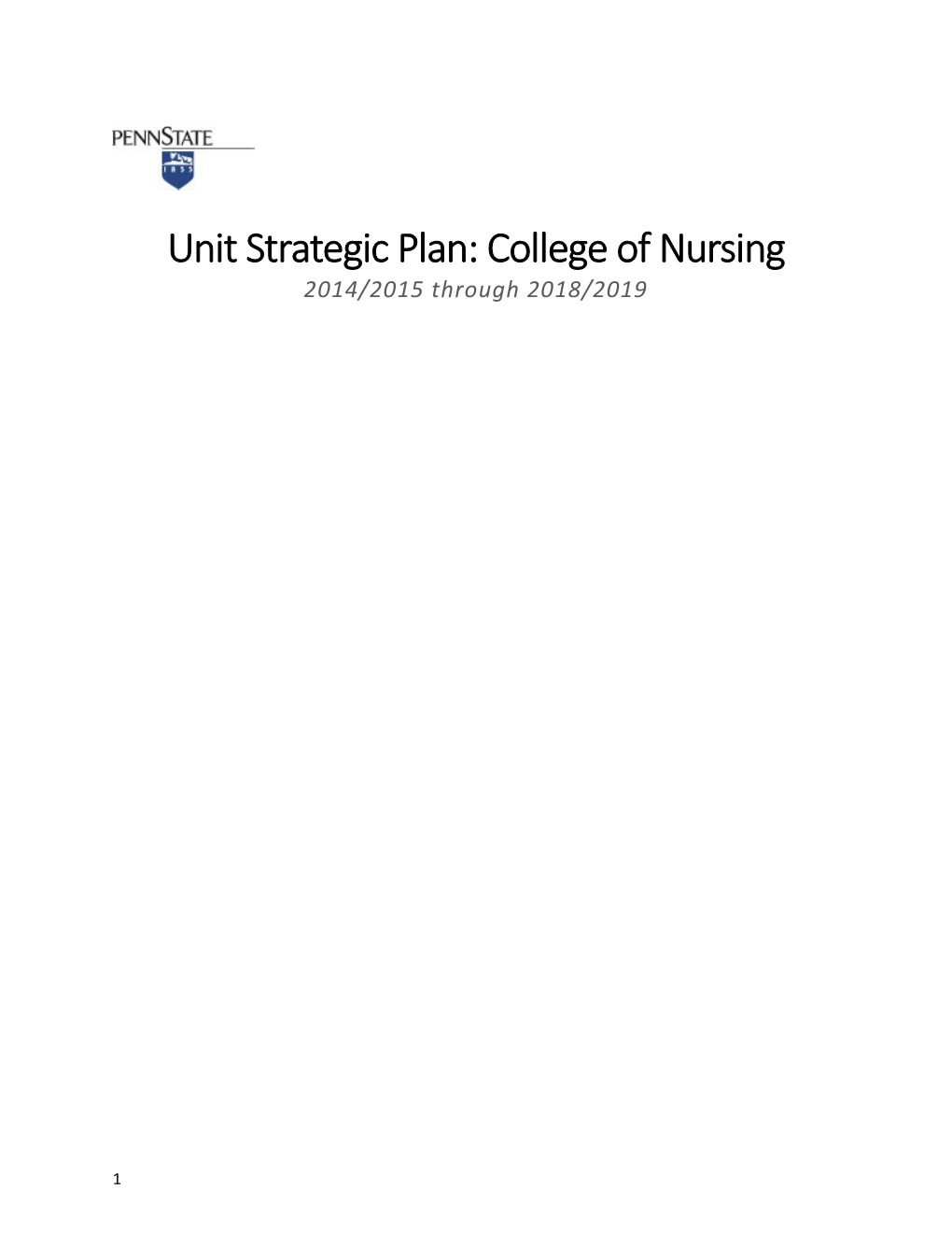 Penn State College of Nursing Strategic Plan