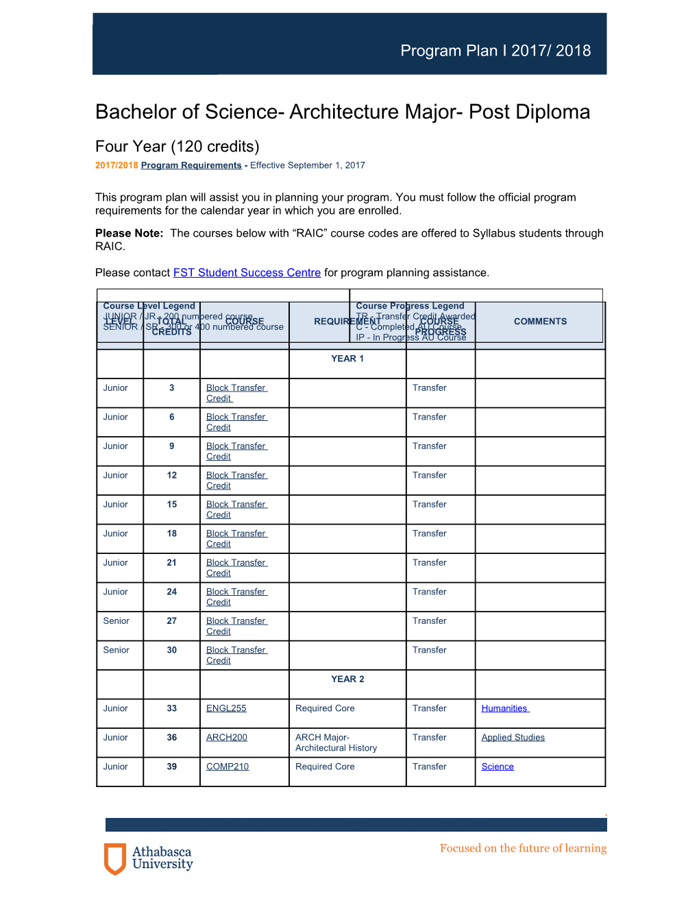 Bachelor of Science- Architecture Major- Post Diploma