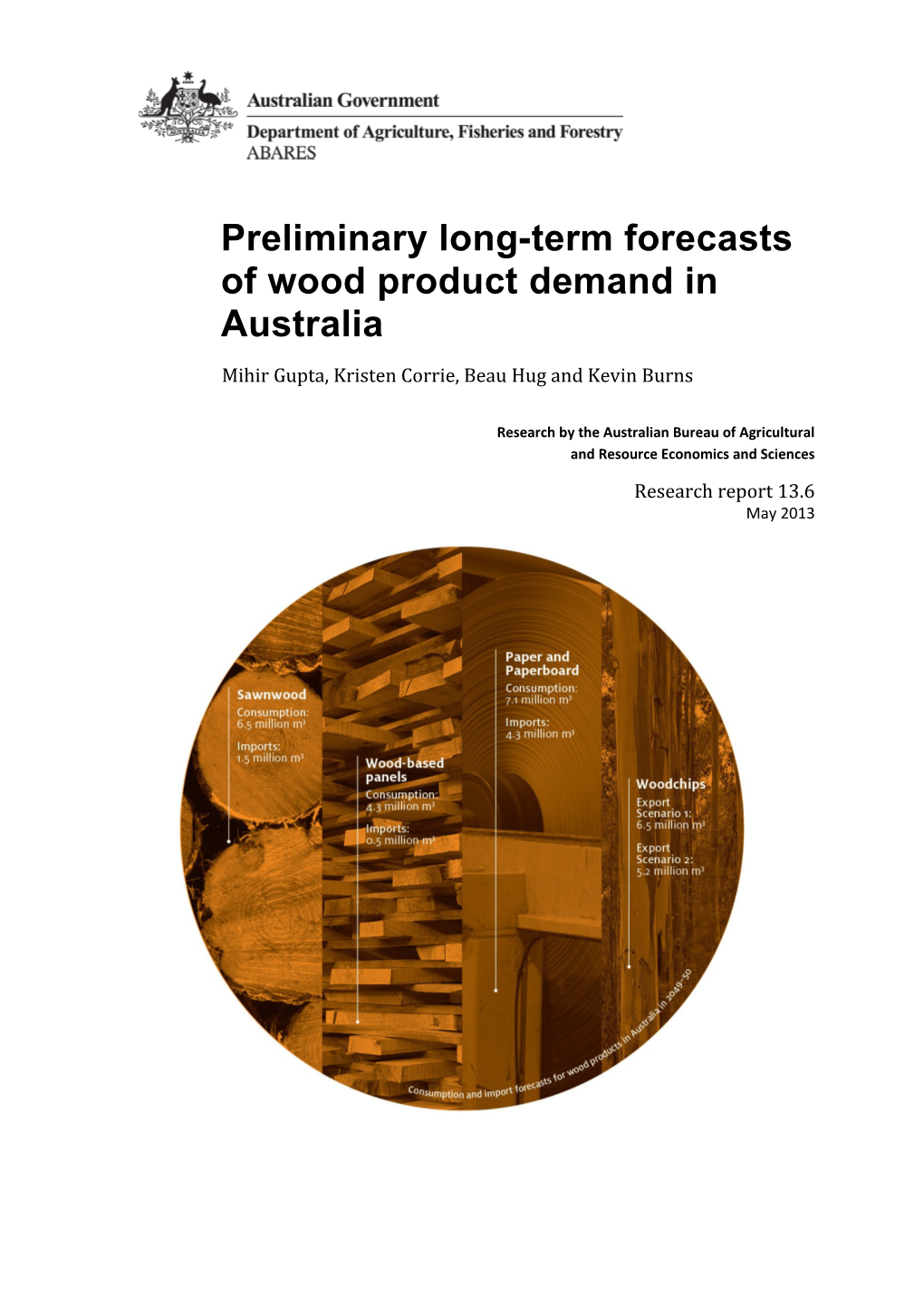 Preliminary Long-Term Forecasts of Wood Product Demand in Australia