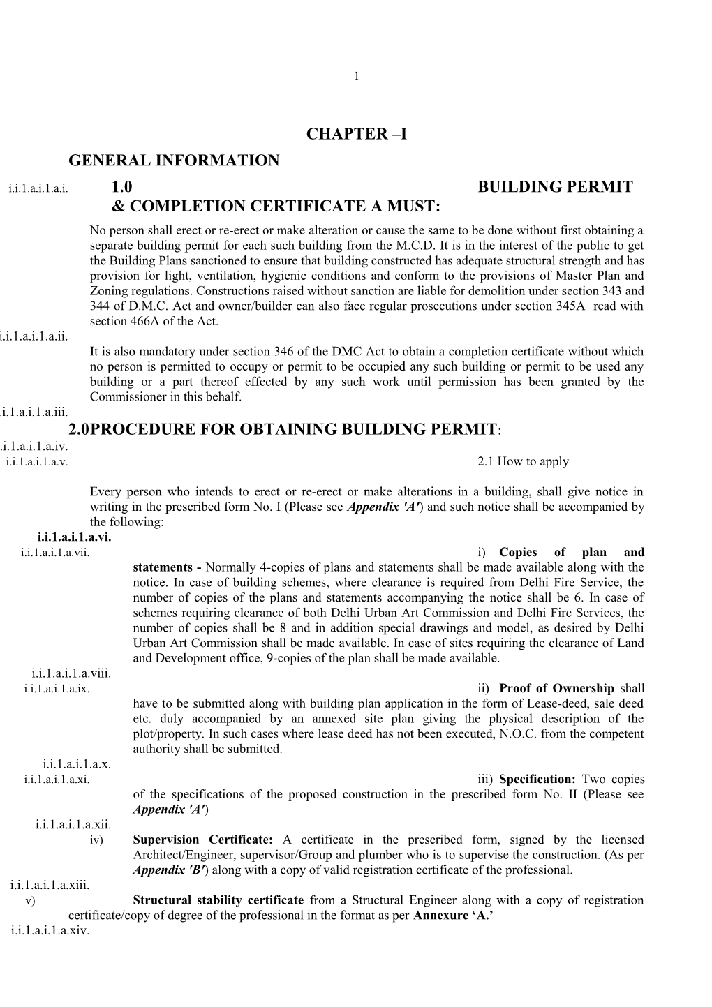1.0 Building Permit & Completion Certificate a Must