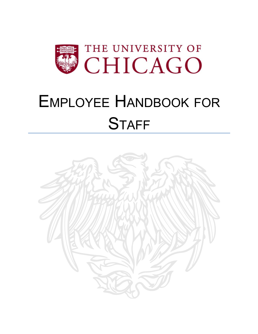 Employee Handbook for Staff