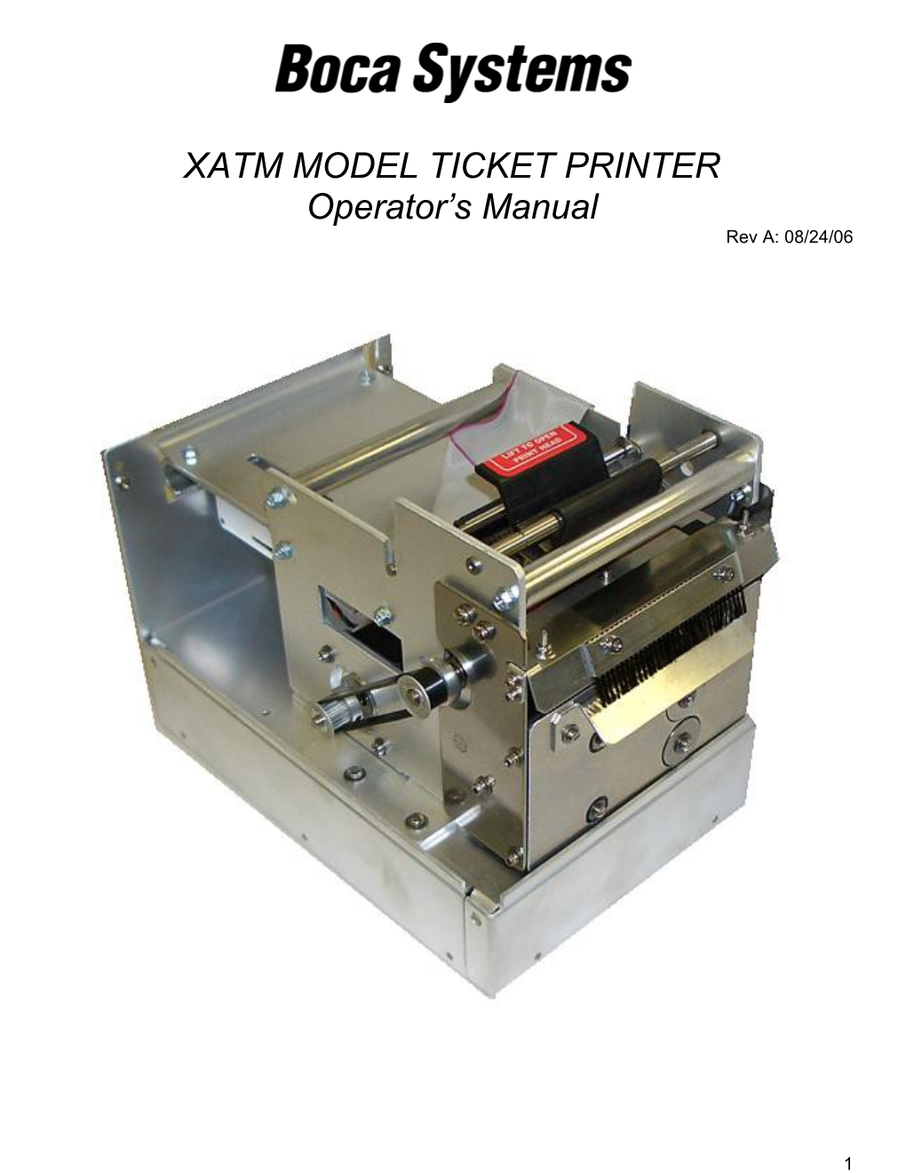 Xatm Model Ticket Printer
