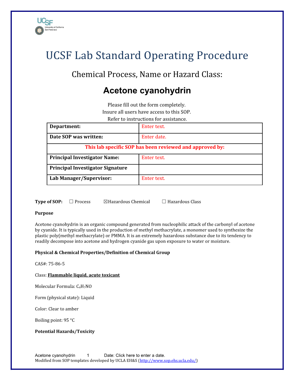 UCSF Lab Standard Operating Procedure s13