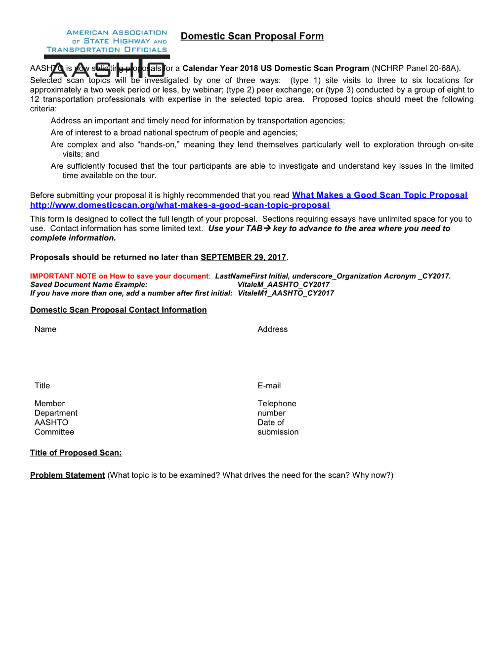 AASHTO Domestic Scan Proposal Form s2