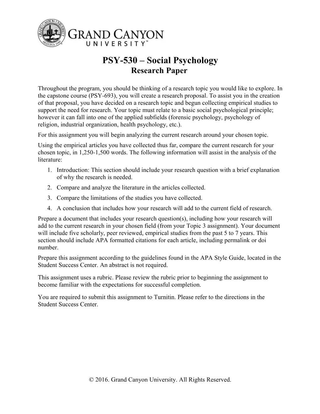 PSY-530 Social Psychology