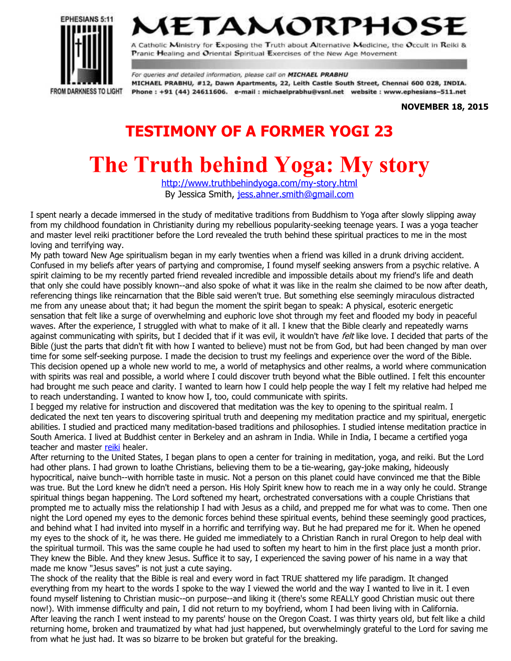 The Truth Behind Yoga: My Story