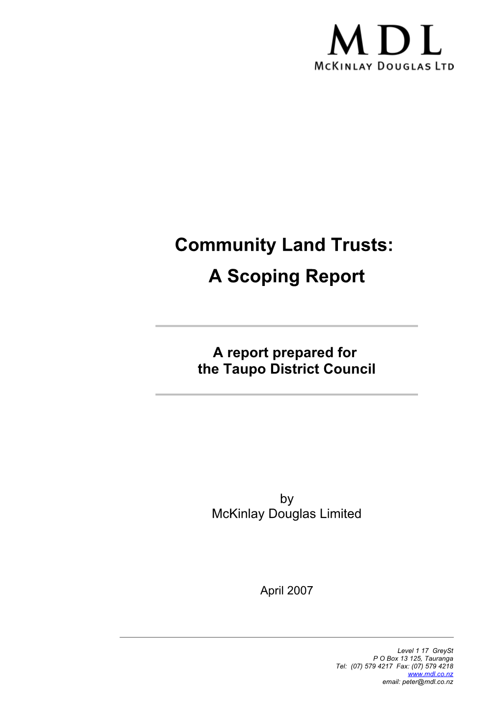 Community Land Trusts