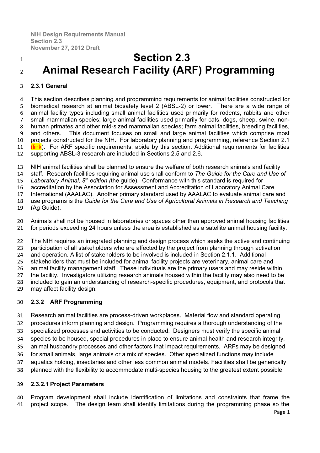 NIH Design Requirements Manual