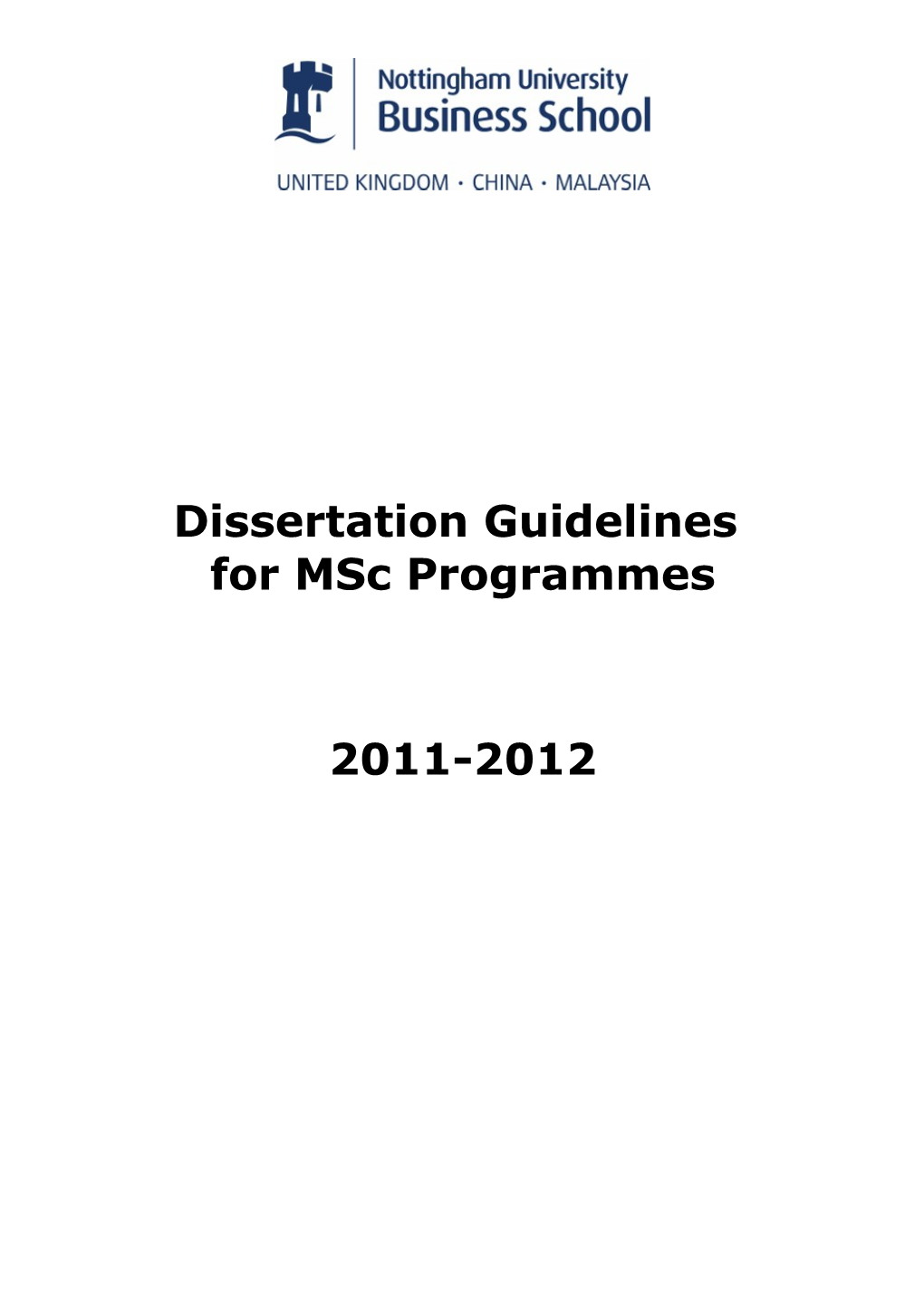 Revised Dissertation Guidelines