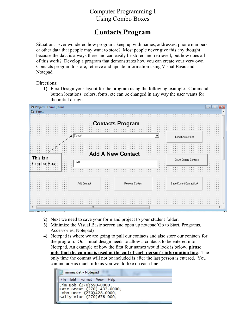 Computer Programming I