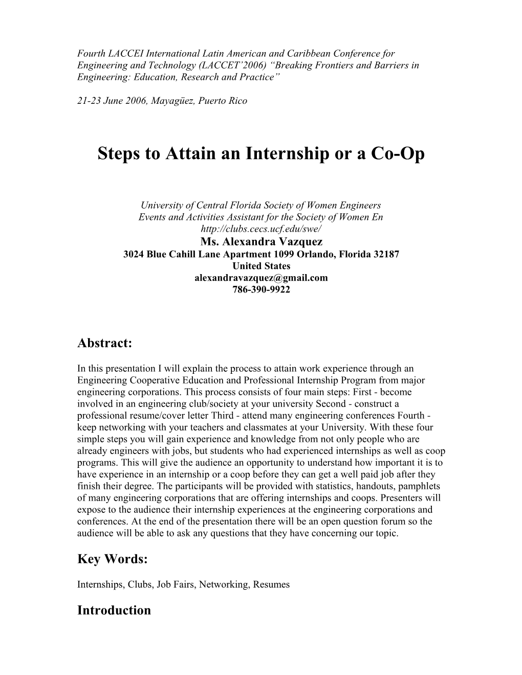 Steps to Attain an Internship Or a Co-Op